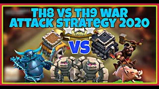 Th8 vs Th9 War Attack Strategy 2020