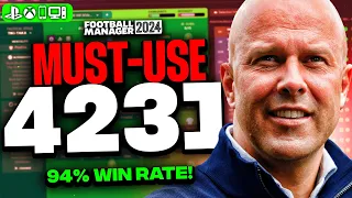 Slot's MUST USE 4-2-3-1 FM24 Tactic! | 94% Win Rate + Quadruple Won!