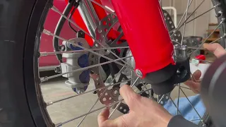 CRF300L Rally front wheel removal