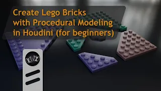 Create Lego Bricks with Procedural Modeling in Houdini (for beginners)