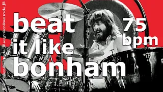 Rock Beat 75 bpm 🥁 Drum Backing Track - in the Style of John Bonham - JB #72