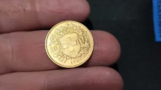 20 Francs Swiss Helvetia Coin Review