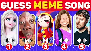 GUESS MEME & WHO'S SINGING🎤🎵🔥 Salish Matter, Tenge Tenge, MrBeast, Elsa, Panda, Lay Lay, King Ferran