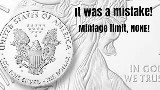 US Mint said they made a mistake with the 200K mintage for the 2020 S Proof American Silver Eagle.