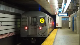 MTA New York City Subway : 96th Street Bound R68A Q Train @ Lexington Avenue-63rd Street