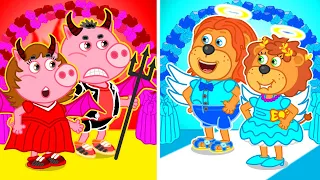LeonCito | Diablos y ángeles | Dibujos animados | Video Para Niños