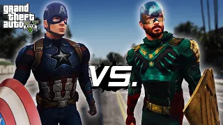 GTA 5 - Soldier Boy vs Captain America | The Boys vs MCU