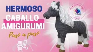 CABALLO AMIGURUMI REALISTA -Tutorial Nº 4 PASO A PASO  Celina innovaciones crochet