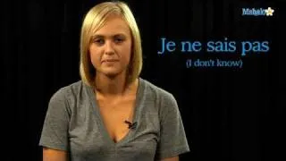 How to Say "I Don't Know" in French