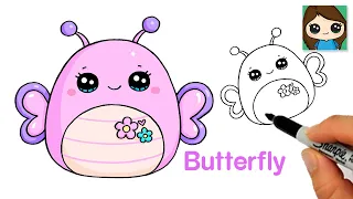 How to Draw a Butterfly Easy | Squishmallows