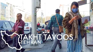 IRAN TEHRAN 2021 Autumn walk on Takht-e-Tavoos Ave/تهران خیابان تخت طاووس (مطهری) در پاییز ۱۴۰۰