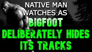 NATIVE MAN WATCHES AS BIGFOOT DELIBERATELY HIDES ITS TRACKS