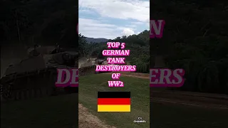 TOP 5 GERMAN TANK DESTROYERS OF WW2 #youtubeshorts #mbt #armoredvehicles #tankdestroyer #ww2 #shorts