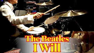 The Beatles - I Will (Drums cover from fixed angle)