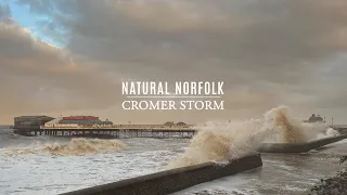 Natural Norfolk - violent seas at Cromer during Storm Corrie