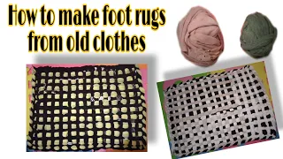 How to make foot rugs from old clothes/DIY