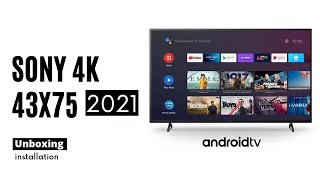 SONY KD-43X75 Unboxing & Installation | 4K Ultra HD | 2021 Model