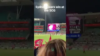 Sydney Sixers Win at the SCG Crowd Reaction