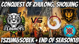 Conquest of Zhulong+Shoujing+Tszum&Sobek | Legacy VS SMURFS&Immortals&TrainingGrounds |EndOfSeason18