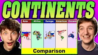 Americans React to Continent Comparison! | Which Continent Wins?!