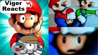 Viger Reacts to SMG4's "Mario Reacts To Nintendo Memes But If He Laughs He Dies"