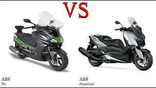 Kawasaki J300 vs Yamaha X Max 400 Test specification comparison