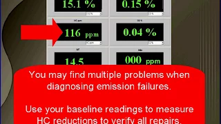 33 Chrysler Diagnostics: Emission Tests - HC High With CO Normal