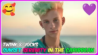 🩷 Twink and Jock Bliss 🏳️‍🌈 GAY BOYS Celebrate Sunset Serenity in the Caribbean 🏝️