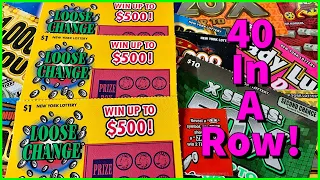 A Whole Lotta Loose Change! NY Lottery Scratch offs