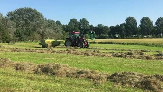 Hay 2021: Case CX100 Landsman baling 3th cutting with Claas Dominant by Valdesfleurs: 05-09-2021 (3)