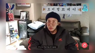 BTS JHOPE Said on Vlive that he wants to get a girlfriend.