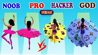 Noob vs Pro vs Hacker vs God in Ballerina Run vs Battle Ballet | New Game