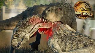 SCORPIOUS REX HYBRID BATTLE ROYALE!!! - Camp Cretaceous | Jurassic World Evolution 2