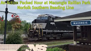 1 Action Packed Hour at Macungie Railfan Park, Norfolk Southern Reading Line.