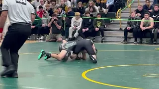 St. John Vianney's Anthony Knox wins by fall to start the match vs. Brick Memorial