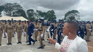 President Chakwera Inspecting Malawi Police Recruits - Malawi Police Service Passout 2024