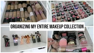 UNPACKING & ORGANIZING MY ENTIRE MAKEUP COLLECTION... 😱
