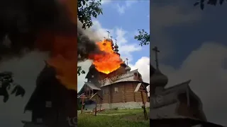 В Донецкой области горит Всехсвятский скит Святогорской лавры