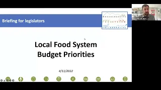 Fiscal year 2023 Local Food System Budget Priorities Briefing for Legislators