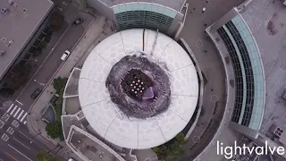 Above Godzilla At The Cinerama Dome In Hollywood