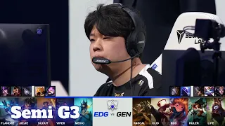EDG vs GEN - Game 3 | Semi Finals S11 LoL Worlds 2021 | Edward Gaming vs Gen.G - G3 full game