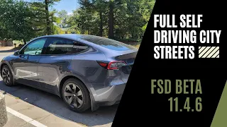 Tesla Full Self Driving City Streets Eureka First Drive 11.4.6