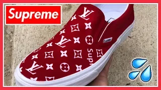 SUPREME x LOUIS VUITTON VANS - (Full Tutorial) + (Giveaway Results)