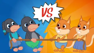 Bridie Squirrel in English - Squirrels VS Moles Cartoon for Kids