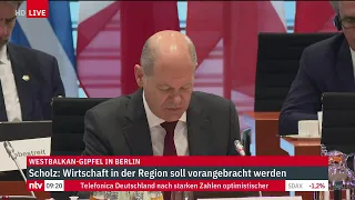 LIVE: Auftaktstatement von Bundeskanzler Olaf Scholz beim Westbalkan-Gipfel