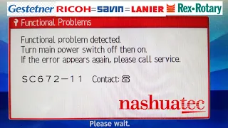 Reset error code SC 672-11 in Ricoh photocopy machine MP 2554, 3054 | How to reset SC672-11?