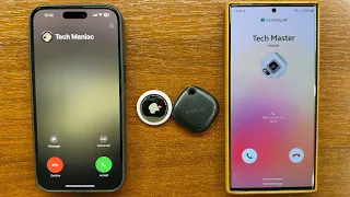 Apple AirTag vs Samsung SmartTag Ringing Alert Sound + Samsung S23U + iPhone 15PM Incoming Calls
