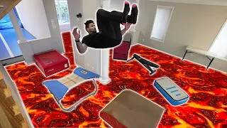 HUGE Home Obstacle Course (Floor is Lava Challenge, parkour)