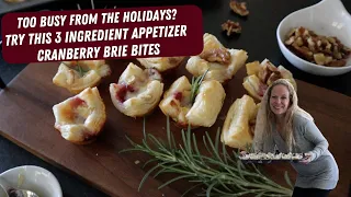 Cranberry Brie Bites | Super Easy 3 Ingredient Thanksgiving Appetizer Idea