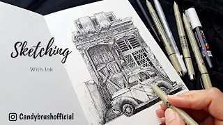 Pen & Ink Drawing #27 | Architectural Sketching with Ink